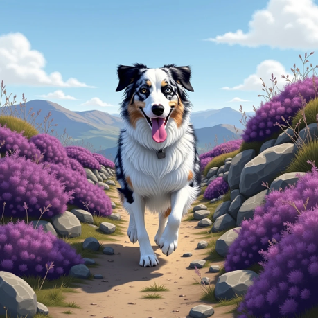 AI-Generated Australian Shepherd Dog Cartoon